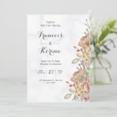 Invitation Fleur Sauvage Colorée | Le Mariage (Debout devant)