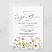 Invitation Fleur sauvage Colorful Botanical Couples Douche (Devant)