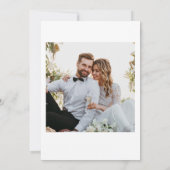 Invitation Fleur sauvage couleur Monogramme beige Mariage pho (Dos)