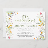 Invitation Fleur sauvage Couple douche (Devant)
