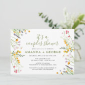 Invitation Fleur sauvage Couple douche (Debout devant)