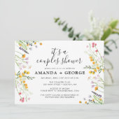 Invitation Fleur sauvage Couple douche (Debout devant)