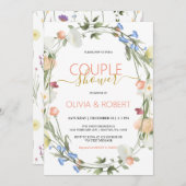 Invitation fleur sauvage Couple Shower (Devant / Derrière)