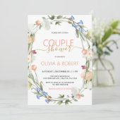 Invitation fleur sauvage Couple Shower (Debout devant)