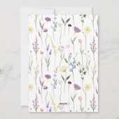 Invitation fleur sauvage Couple Shower (Dos)