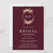 Invitation Fleur sauvage Crest QR Code Bourgogne Fête des mar (Devant)