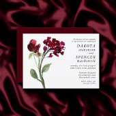 Invitation Fleur sauvage | Crimson Rouge Bohemian Flowers Mar