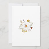 Invitation Fleur sauvage Daisies Botanique Mariage d'aquarell (Dos)