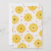 Invitation Fleur sauvage Daisy Girl Jaune violet premier anni (Dos)