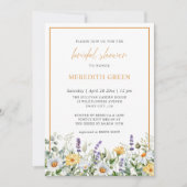 Invitation Fleur sauvage Daisy Lavender Fête des mariées bota (Devant)