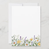 Invitation Fleur sauvage Daisy Lavender Fête des mariées bota (Dos)