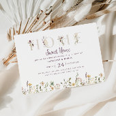 Invitation fleur sauvage d'aquarelle