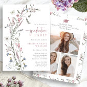 Invitation Fleur sauvage d'aquarelle