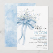 Invitation Fleur sauvage d'aquarelle bébé dans le Baby shower (Devant / Derrière)