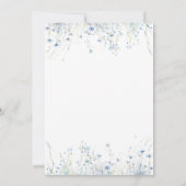 Invitation Fleur sauvage d'aquarelle bébé dans le Baby shower (Dos)