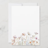 Invitation Fleur sauvage d'aquarelle bébé en fleurs Baby show (Dos)