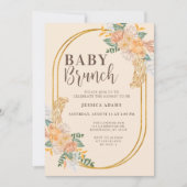 Invitation Fleur sauvage d'aquarelle Boho Baby Brunch (Devant)