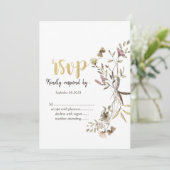 Invitation Fleur sauvage d'aquarelle de Whimsical Meadow RSVP (Debout devant)