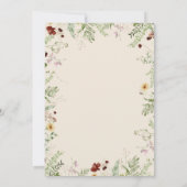 Invitation Fleur sauvage d'aquarelle rustique Baby shower neu (Dos)