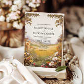 Invitation Fleur sauvage d'aquarelle rustique Meadow Mariage