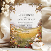 Invitation Fleur sauvage d'aquarelle rustique Meadow Mariage