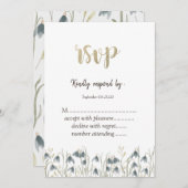 Invitation Fleur sauvage d'aquarelle Snowdrops RSVP (Devant / Derrière)