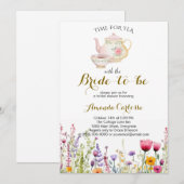 Invitation Fleur sauvage d'aquarelle Temps pour la douche de  (Devant / Derrière)