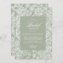 Fleur sauvage d'art simple Sage Green Line