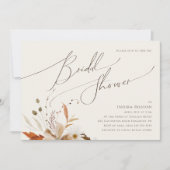 Invitation Fleur sauvage d'automne Beige Fête des mariées hor (Devant)