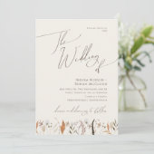 Invitation Fleur sauvage d'automne Boho | Beige Le Mariage De (Debout devant)