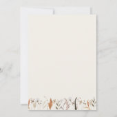 Invitation Fleur sauvage d'automne Boho | Beige Le Mariage De (Dos)