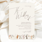 Invitation Fleur sauvage d'automne Boho | Beige Le Mariage De