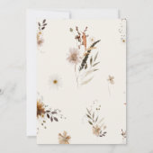 Invitation Fleur sauvage d'automne Boho | Brunch beige et mou (Dos)