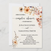 Invitation Fleur sauvage d'automne Boho Couples Wedding showe (Devant)