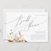 Invitation Fleur sauvage d'automne Boho | Fête des mariées ho (Devant)