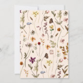 Invitation Fleur sauvage d'automne Boho Garden Floral Bridal  (Dos)