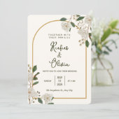 Invitation Fleur sauvage d'automne Boho | Invitat du Mariage  (Debout devant)