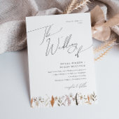 Invitation Fleur sauvage d'automne Boho | Le Mariage de