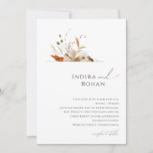Invitation Fleur sauvage d'automne Boho | MARIAGE (Devant)