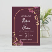 Invitation Fleur sauvage d'automne Boho | Mariage botanique (Debout devant)