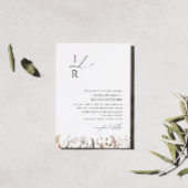 Invitation Fleur sauvage d'automne Boho | Mariage de monogram