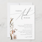 Invitation Fleur sauvage d'automne Boho | Mariage traditionne (Devant)