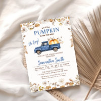 Fleur sauvage d'automne Citrouille bleu Baby showe