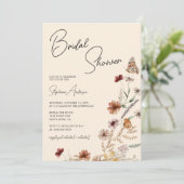 Invitation Fleur sauvage d'automne Fête des mariées Boho (Debout devant)