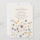 Invitation Fleur sauvage d'automne Fête des mariées Boho (Devant)