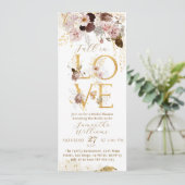 Invitation Fleur sauvage d'automne Fête des mariées Florale o (Debout devant)