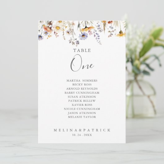 Invitation Fleur sauvage d'automne Tableau numéro 1 Tableau d (Debout devant)