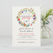 Invitation Fleur sauvage de bois exotique (Debout devant)