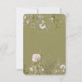 Invitation Fleur sauvage de bois Wreath naissance bébé Faire- (Dos)