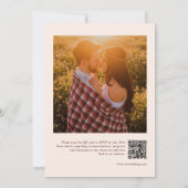 Invitation Fleur sauvage de Bourgogne Photo Mariage du code Q (Dos)